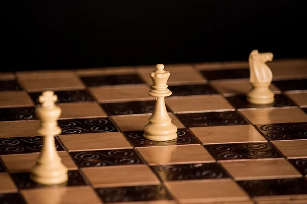 Chess photographed on a chessboard — Stock Photo, Image