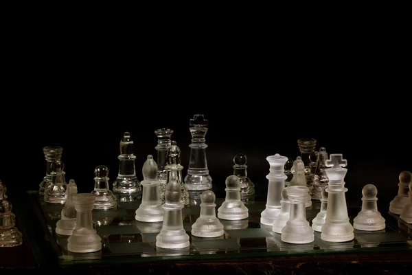 Chess photographed on a chessboard — Stock Photo, Image