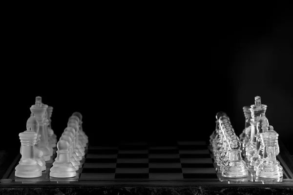 Chess photographed on a chessboard — Stock Photo, Image