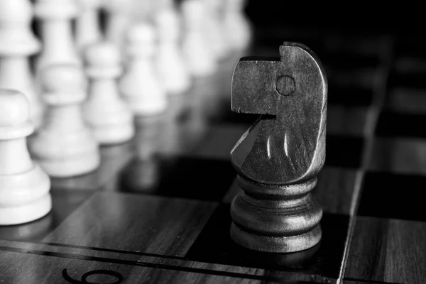 Chess photographed on a chessboard — Stock Photo, Image