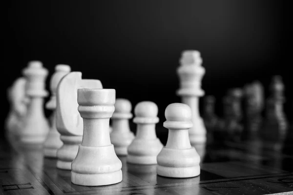 Chess photographed on a chessboard — Stock Photo, Image