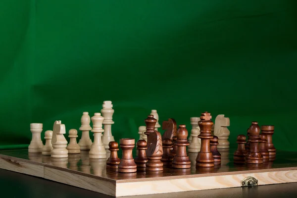 Chess photographed on a chessboard — Stock Photo, Image