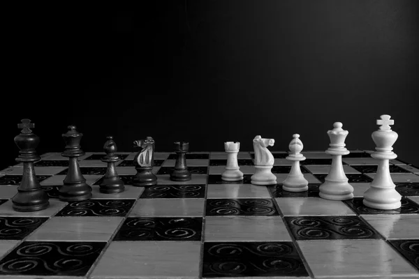 Chess photographed on a chessboard — Stock Photo, Image