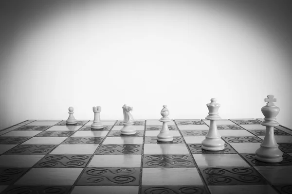 Chess photographed on a chessboard — Stock Photo, Image