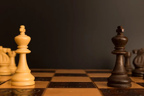 Chess photographed on a chessboard — Stock Photo, Image