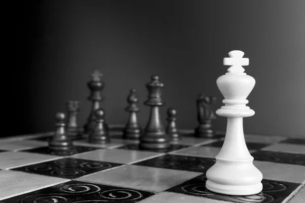 Chess photographed on a chessboard — Stock Photo, Image