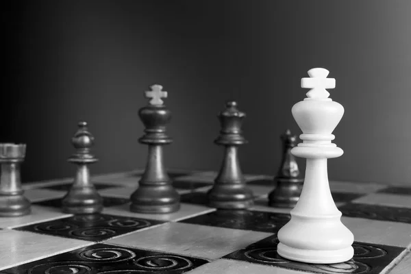 Chess photographed on a chessboard — Stock Photo, Image