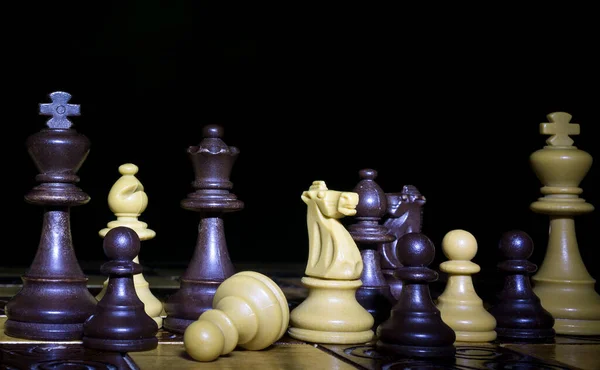 Chess Photographed Chessboard — Stock Photo, Image