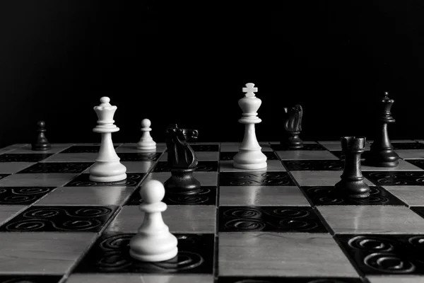 Fotografiado en un tablero de ajedrez —  Fotos de Stock