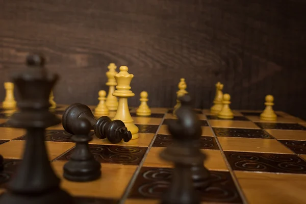 Fotografiado en un tablero de ajedrez — Foto de Stock