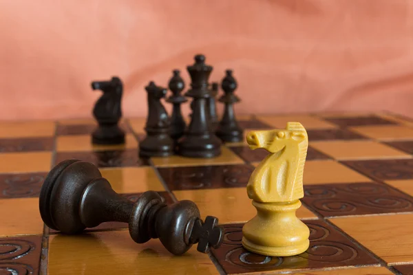 Fotografado num tabuleiro de xadrez — Fotografia de Stock