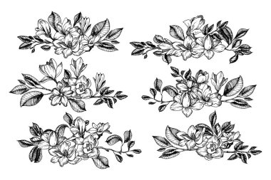 Çiçekler dallarla birleşir.