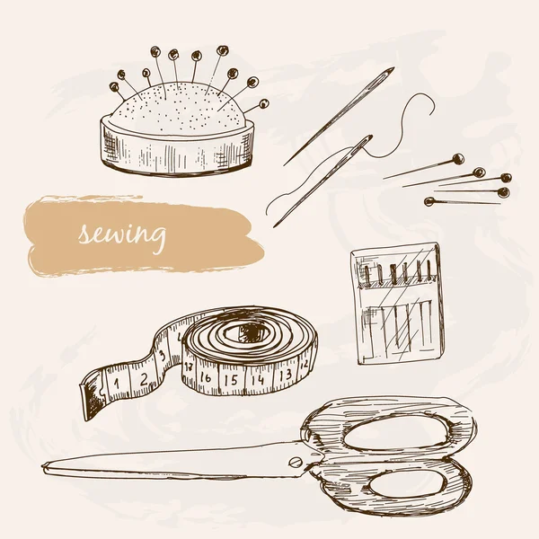 Швейні інструменти — стоковий вектор