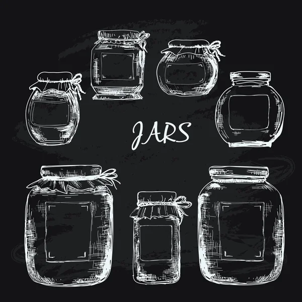 Jars dengan label - Stok Vektor