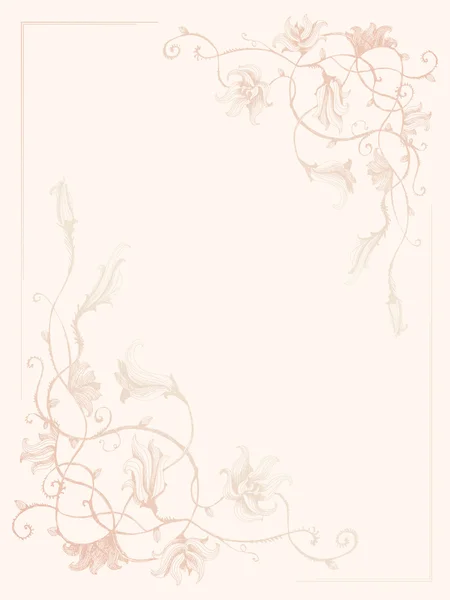 Винтажные цветковые чернила — стоковый вектор