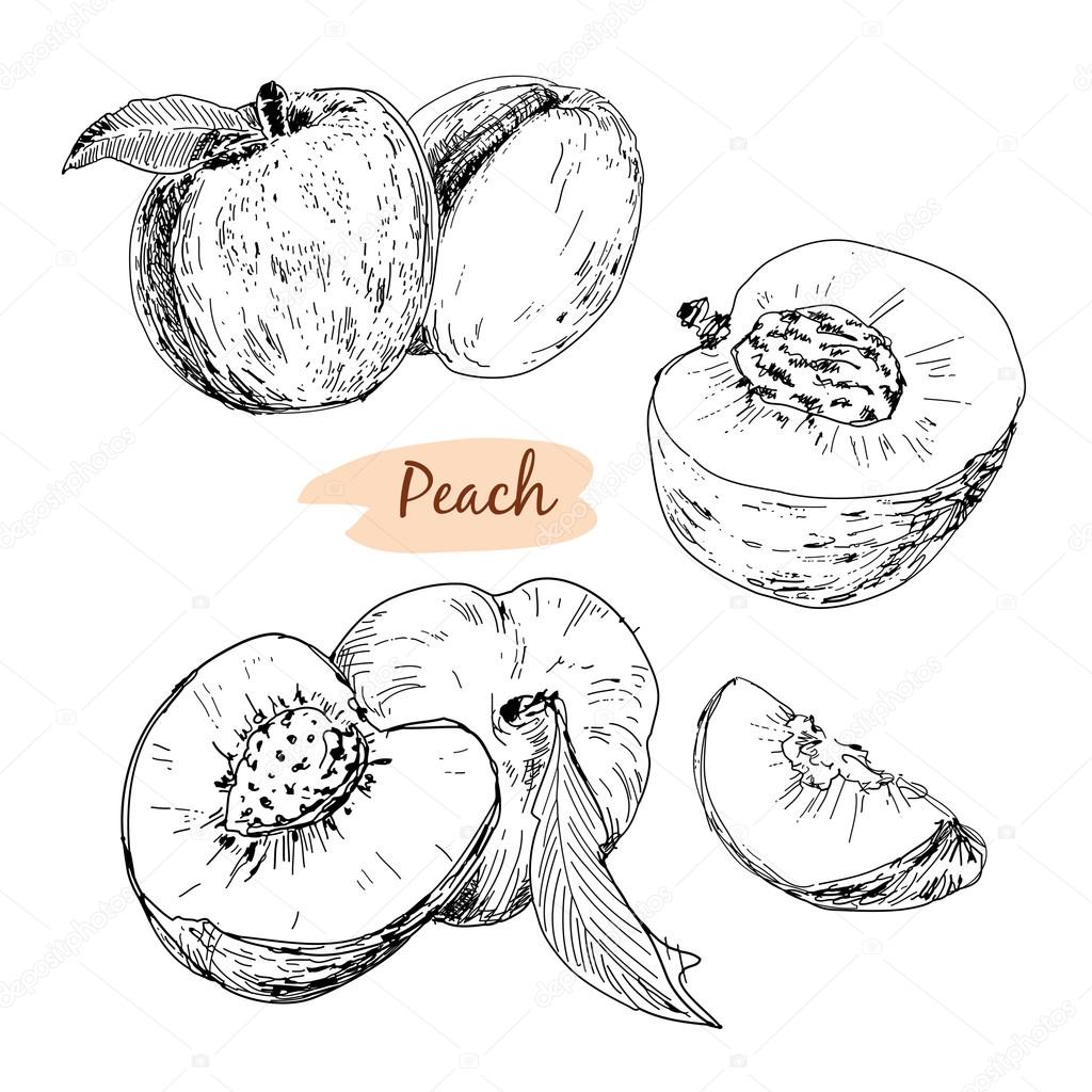 Set of peach