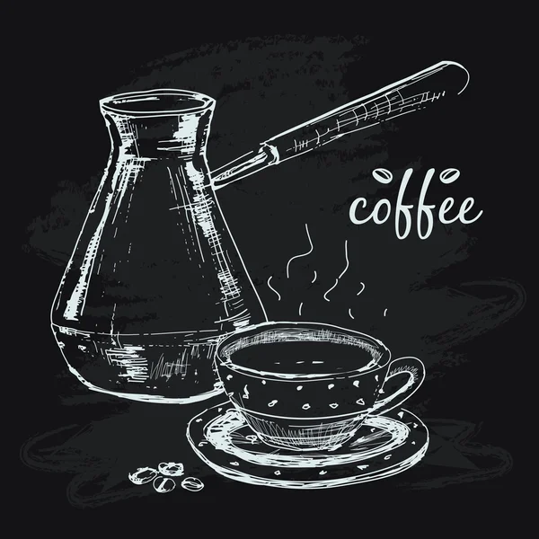 Кофе с чашкой — стоковый вектор