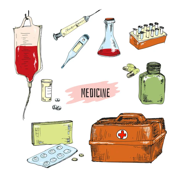Набор лекарств — стоковый вектор