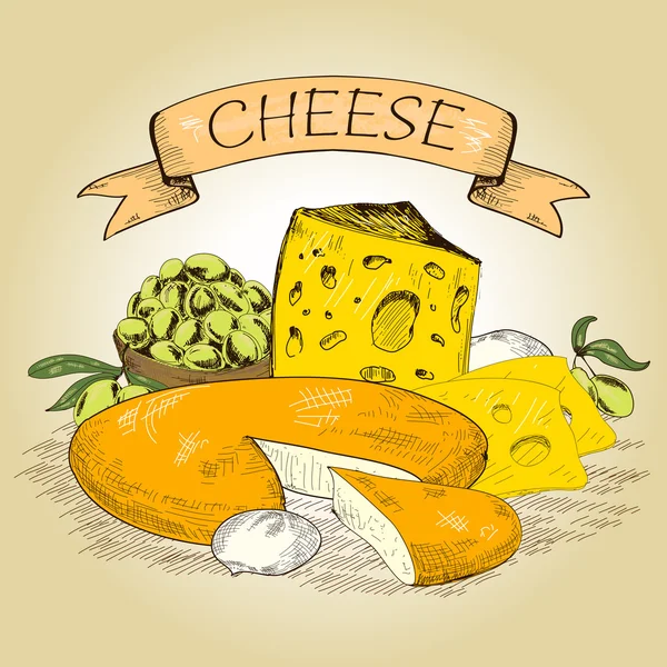 stock vector Cheese.