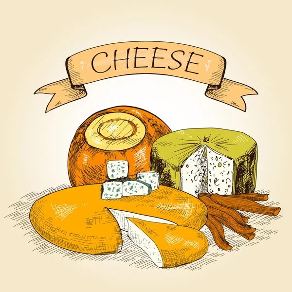 チーズ. — ストックベクタ