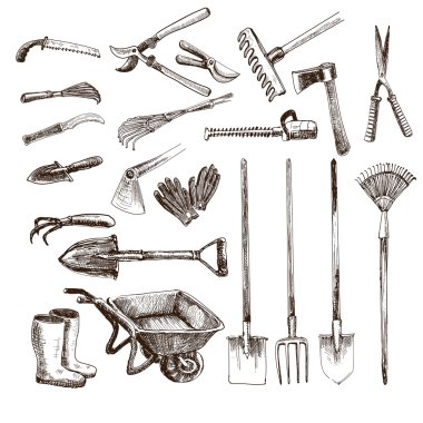 Garden tools clipart