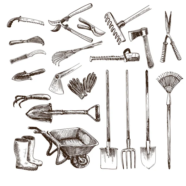 Outils de jardin — Image vectorielle