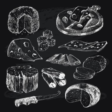 Peynir. Grafik çizimler topluluğu