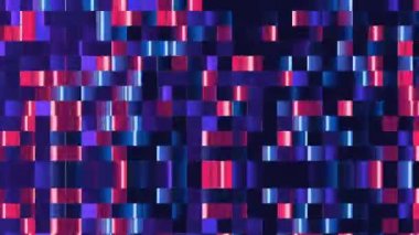 Neon arka plan. Teknoloji konsepti. Neon tüpleri. 3D fütüristik teknoloji görüntüleri. Modern animasyon. Film, reklam, video kanalları, konser ve haber kanalları için video arkaplanı.