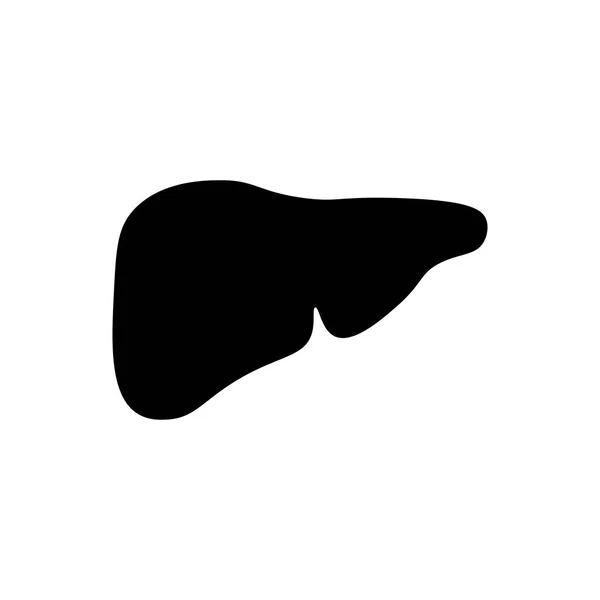 Icono del contorno del hígado. Símbolo, ilustración del logotipo para el concepto móvil y el diseño web. — Vector de stock