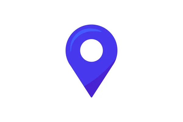 蓝色地理标记图标隔离。移动概念和网页设计的符号、标识说明. — 图库矢量图片