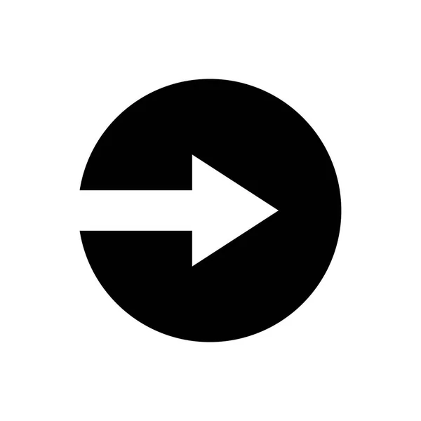 Icono del contorno de flecha derecha. Símbolo, ilustración del logotipo para el concepto móvil y el diseño web. — Vector de stock