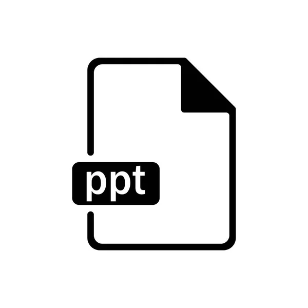 Ícone de esboço do documento do Ppt. Símbolo, ilustração do logotipo para o conceito móvel e web design. —  Vetores de Stock