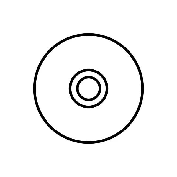 Изолированный значок контура диска. Символы, иллюстрации логотипа для мобильных устройств, веб-дизайна и игр. — стоковый вектор