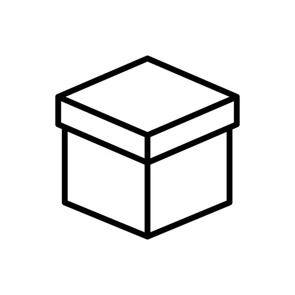 Ícone de esboço da caixa. Símbolo, ilustração do logotipo para o conceito móvel e web design. — Vetor de Stock