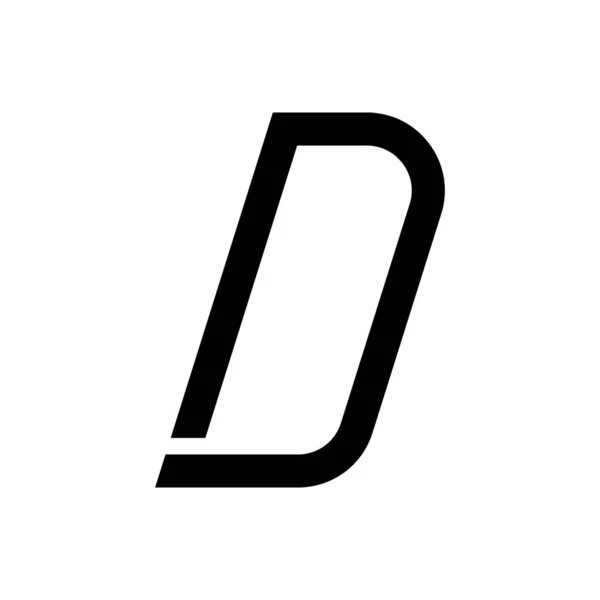 Icône de contour D. Symbole, illustration de logo pour concept mobile et web design. — Image vectorielle