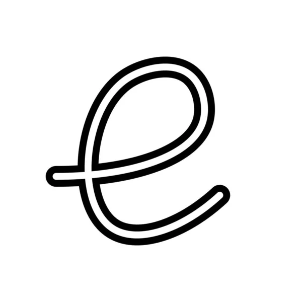 E icône de contour. Symbole, illustration de logo pour concept mobile et web design. — Image vectorielle