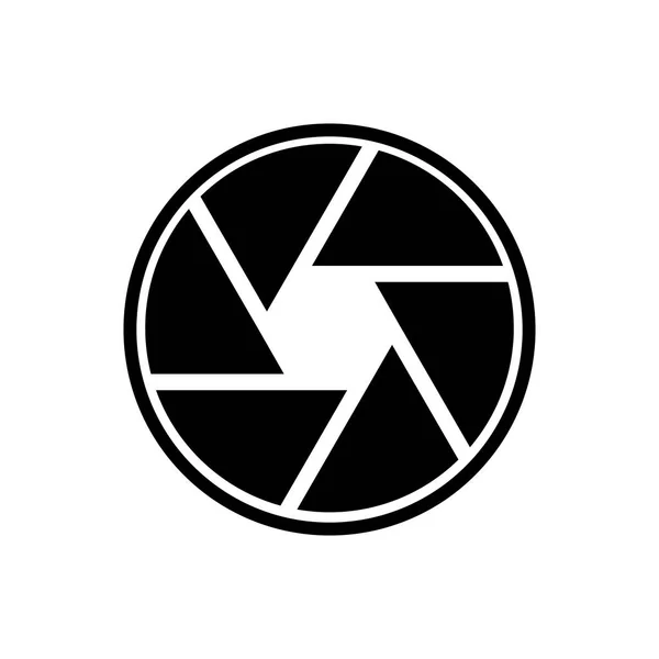 Icono del contorno del obturador de la cámara aislado. Símbolo, ilustración del logotipo para el concepto móvil y el diseño web. — Archivo Imágenes Vectoriales