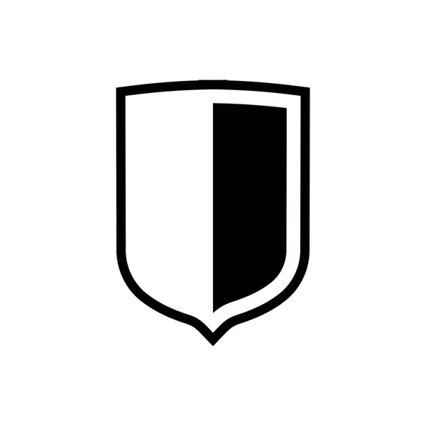 Ikona konturu tarczy. Symbol, ilustracja logo dla koncepcji mobilnej i projektowania stron internetowych. — Wektor stockowy