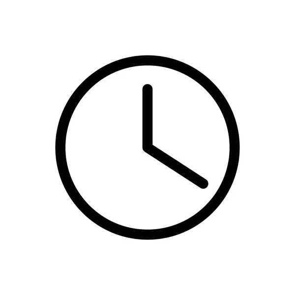 Icono del contorno del reloj. Símbolo, ilustración del logotipo para el concepto móvil y el diseño web. — Vector de stock