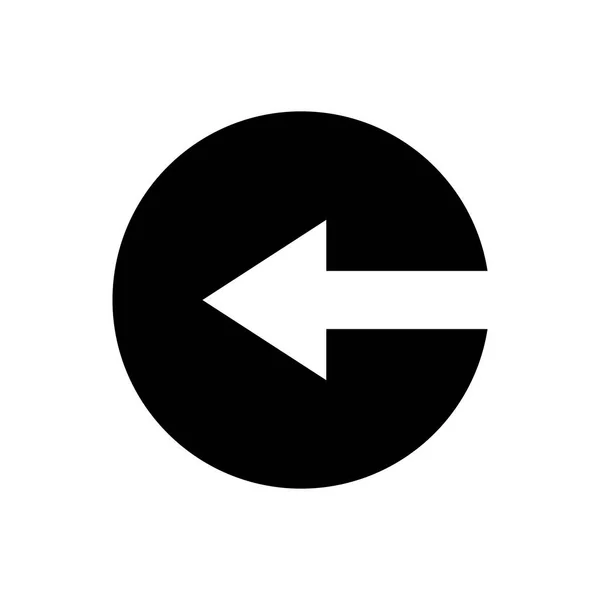 Icono del contorno de flecha izquierda. Símbolo, ilustración del logotipo para el concepto móvil y el diseño web. — Vector de stock