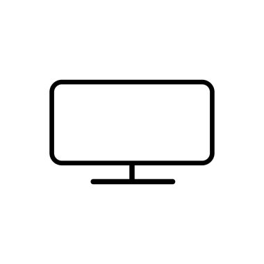 Televizyon ana hatları simgesi. Mobil konsept ve web tasarımı için sembol, logo illüstrasyonu.