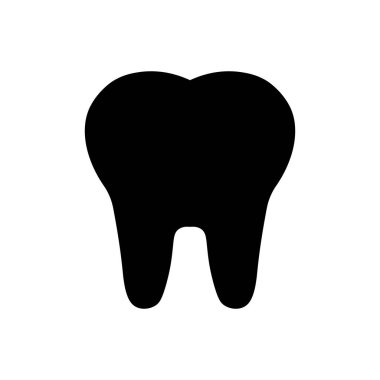 Diş çizgisi simgesi izole edildi. Mobil konsept, web tasarımı ve oyunlar için sembol, logo illüstrasyonu.