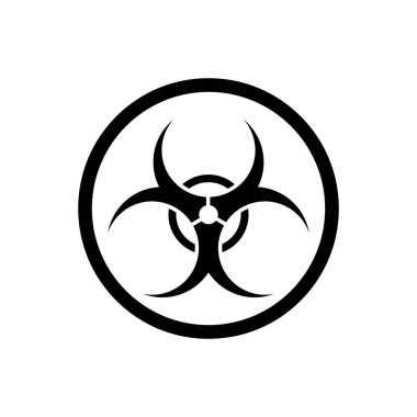 Biyolojik tehlike ana hatları simgesi. Mobil konsept ve web tasarımı için sembol, logo illüstrasyonu.