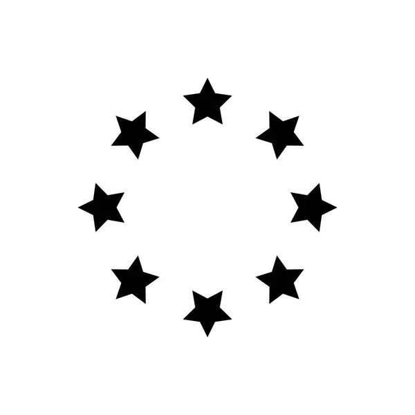 Ícone de contorno do círculo estelar isolado. Símbolo, ilustração do logotipo para o conceito móvel, web design e jogos. —  Vetores de Stock
