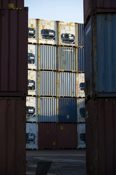 Industrial port with containers — Stock Photo, Image