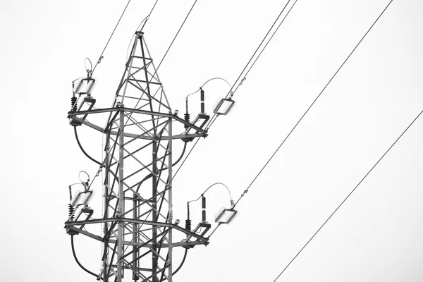 The high-voltage electric power tower. — Stock Photo, Image