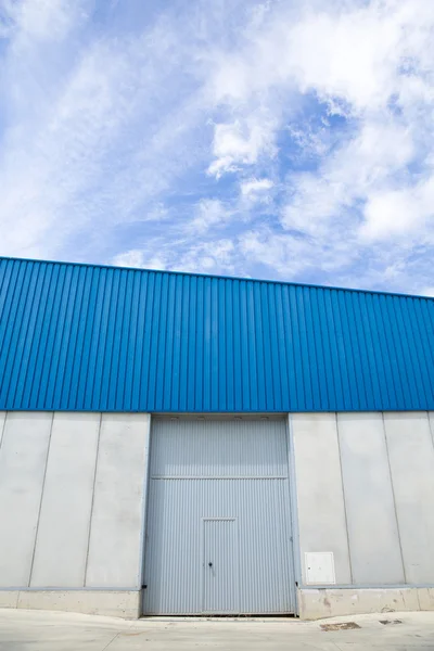 Shutter door, outside of factory. — Stock Photo, Image