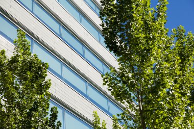 Cityscape gök mavisi ile Office binalarda