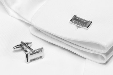 Silver cuff links clipart