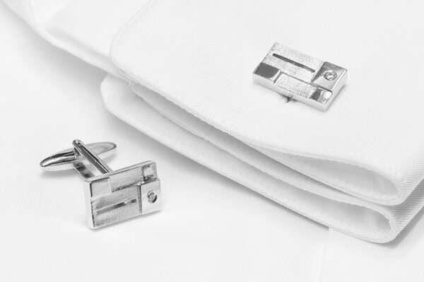 Silver cuff links